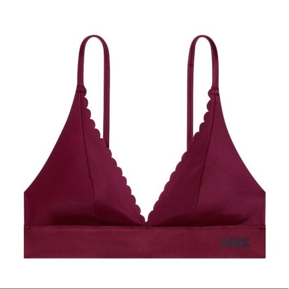 Victoria's Secret Pink bonded bralette, burgundy S